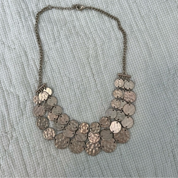 Vintage Multi Strand Hammered Gold Tone 18” with 2” extension - Picture 5 of 9